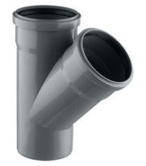 Изображение товара Тройник Ostendorf HTEA d110 мм 45° пластиковый для внутренней канализации (115200)