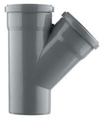 Тройник Ostendorf HTEA d110 мм 45° пластиковый для внутренней канализации (115200) - фото 2