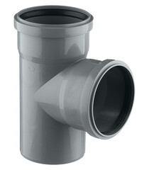 Тройник Ostendorf HTEA d110 мм 87° пластиковый для внутренней канализации (115400) - фото 1