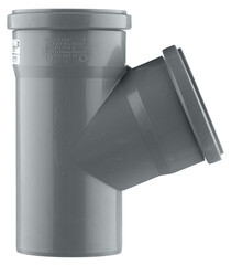 Тройник Ostendorf HTEA d110 мм 67° пластиковый для внутренней канализации (115300) - фото 3