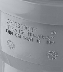 Тройник Ostendorf HTEA d110х50 мм 87° пластиковый для внутренней канализации (115420) - фото 4