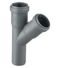 Изображение товара Тройник Ostendorf HTEA d32 мм 45° пластиковый для внутренней канализации (110200)