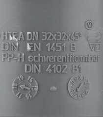 Тройник Ostendorf HTEA d32 мм 45° пластиковый для внутренней канализации (110200) - фото 2