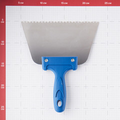 Шпатель для клея зубчатый Дельта 180 мм В3 нержавеющая сталь с пластиковой ручкой (10870-В3) - фото 2