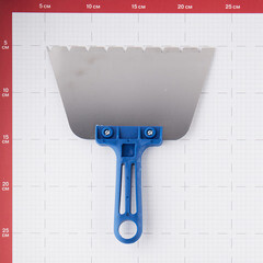 Шпатель для клея зубчатый Дельта 180 мм В5 нержавеющая сталь с пластиковой ручкой (10870-В5) - фото 2