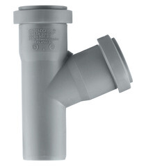 Тройник Ostendorf HTEA d40 мм 67° пластиковый для внутренней канализации (111300) - фото 2