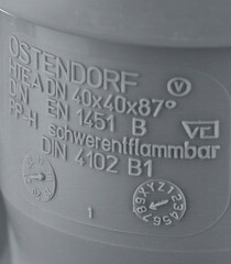 Тройник Ostendorf HTEA d40 мм 87° пластиковый для внутренней канализации (111400) - фото 4