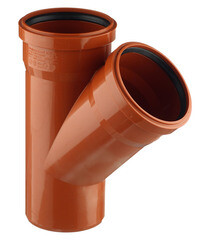 Изображение товара Тройник Ostendorf KGEA d110 мм 45° пластиковый для наружной канализации (220300)