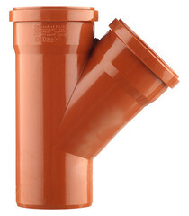 Тройник Ostendorf KGEA d110 мм 45° пластиковый для наружной канализации (220300) - фото 3