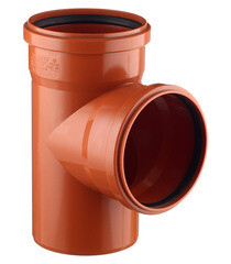 Тройник Ostendorf KGEA d160 мм 87° пластиковый для наружной канализации (222400) - фото 1