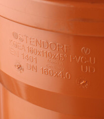 Тройник Ostendorf KGEA d160х110 мм 45° пластиковый для наружной канализации (222320) - фото 2