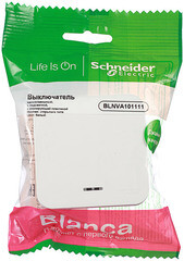 Выключатель Systeme Electric Blanca одноклавишный накладной белый с подсветкой (BLNVA101111) - фото 4