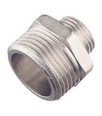 Ниппель переходной Stout 1 НР(ш) х 1/2 НР(ш) латунный (SFT-0004-000112) - фото 2