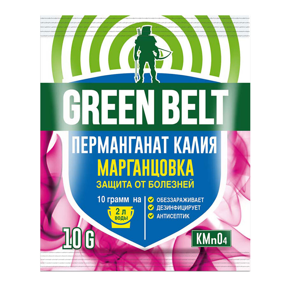 Изображение товара Средство для защиты растений от болезней Green Belt Марганцовка перманганат калия 10 г