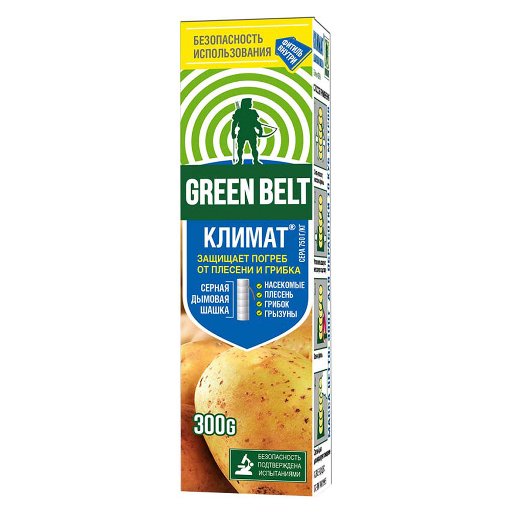 Изображение товара Серная шашка Green Belt Климат 300 г дезинфекция погребов и от pest-вывод