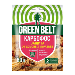 Средство для защиты от муравьев карбофос Green Belt 60 г — купить в Гатчине: цена за штуку, характеристики, отзывы, фото в интернет-магазине Петрович