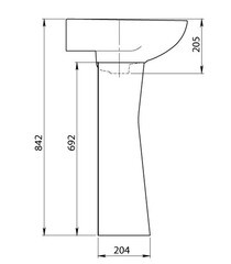 Пьедестал Santeri Версия/ Соната/ Pro 692 мм белый (1.3601.2.S00.00B.0) - фото 6
