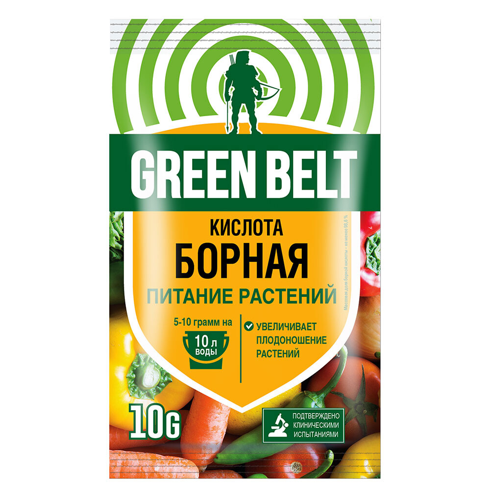 Изображение товара Удобрение борная кислота Green Belt 10 г