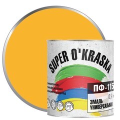 0006799 Эмаль ПФ-115 super okraska Желтый 0,9кг