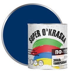 0006813 Эмаль ПФ-115 super okraska Синий 0,9кг