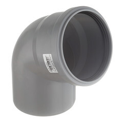 Отвод Ostendorf НТВ d110 мм 67° пластиковый для внутренней канализации (115130) - фото 1
