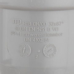 Отвод Ostendorf НТВ d32 мм 87° пластиковый для внутренней канализации (110140) - фото 2