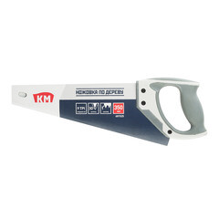Ножовка по дереву КМ 350 мм 9 зуб/дюйм средний зуб - фото 3
