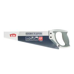 Ножовка по дереву КМ 400 мм 7 зуб/дюйм крупный зуб - фото 2