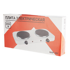 Плита электрическая двухконфорочная 2 кВт белая - фото 2