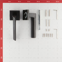 Ручка дверная Punto Blade квадратная розетка черная - фото 3