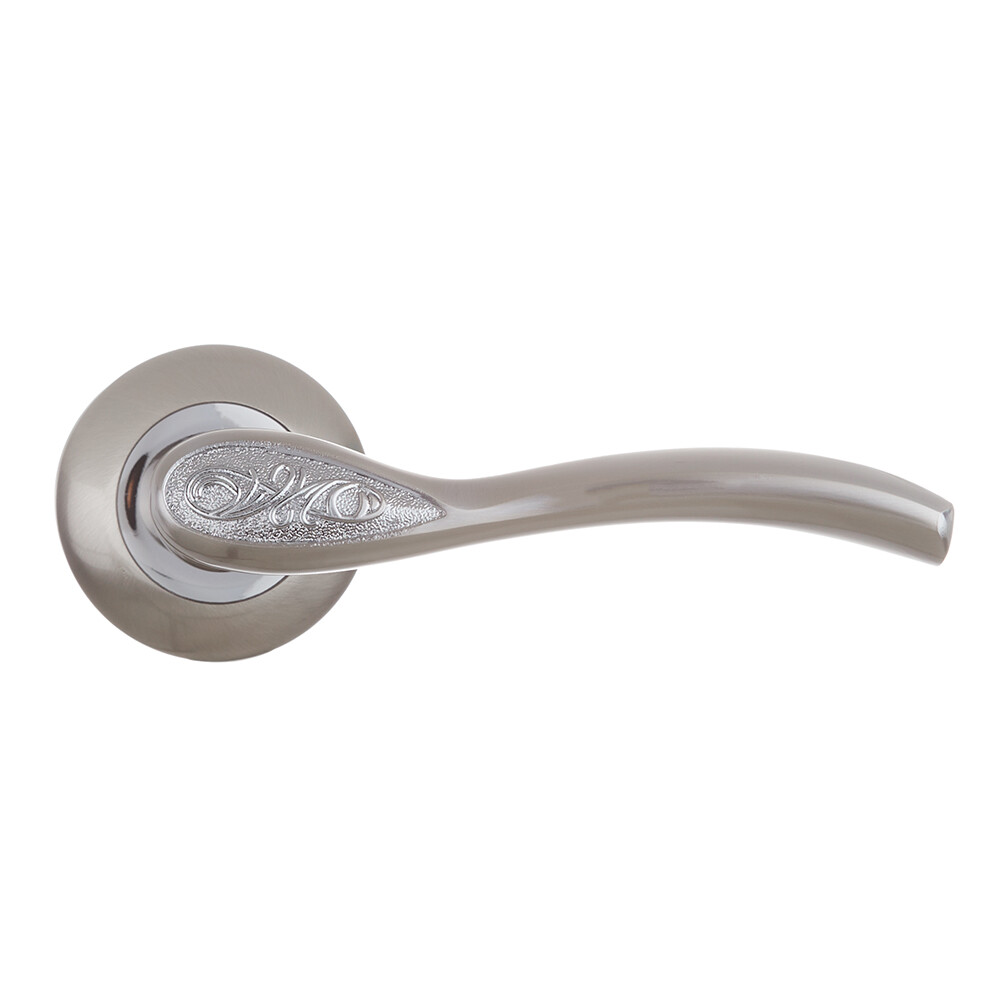 Изображение товара Ручка Punto Rumba TL на розетке, круглая, матовый никель/хром