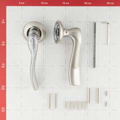 Ручка дверная Punto Rumba круглая розетка матовый никель/хром - фото 2