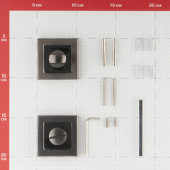 Фиксатор Punto QL GR/CP-23 квадратная розетка графит/хром - фото 4