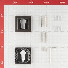 Ключевина Punto QL GR/CP-23 квадратная розетка графит/хром - фото 2