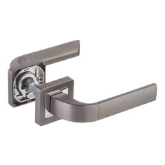 Ручка дверная Punto Orion квадратная розетка графит/хром - фото 4