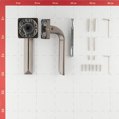 Ручка дверная Punto Orion квадратная розетка графит/хром - фото 3