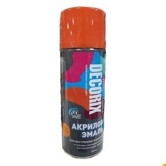 Эмаль аэрозольная Decorix A03 оранжевая глянцевая 520 мл