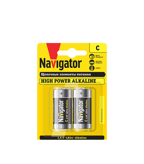 Изображение товара Батарейка Navigator LR14 1,5 В (2 шт.)