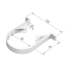 Хомут трубы Технониколь пластиковый d82 мм белый RAL 9003 - фото 7