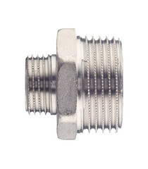 Ниппель переходной Stout 1 НР(ш) х 1/2 НР(ш) латунный (SFT-0004-000112) - фото 4