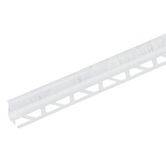 Изображение товара Уголок ПВХ для кафельной плитки внутренний 10 мм 2,5 м мрамор белый