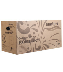 Унитаз-компакт Santeri Вест с косым выпуском с сиденьем пластик белый (1.P201.8.S00.00B.F) - фото 3