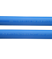 Труба ПНД ПЭ-100 для систем водоснабжения d25 SDR13,6 синяя премиум - фото 2