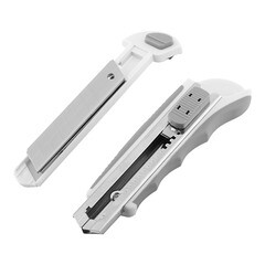 Нож строительный КМ 18 мм с ломающимся лезвием корпус из ABS-пластика - фото 4