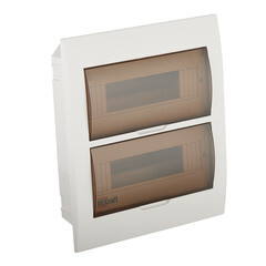 Изображение товара Щит распределительный встраиваемый Dekraft ЩРВ-П-24 пластиковый IP41 345х300х100 мм 24 модуля