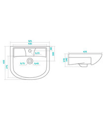 Комплект тумба с раковиной АСБ-Мебель Мессина 50 см напольная белая (9890/1.WH11.0.256) - фото 2