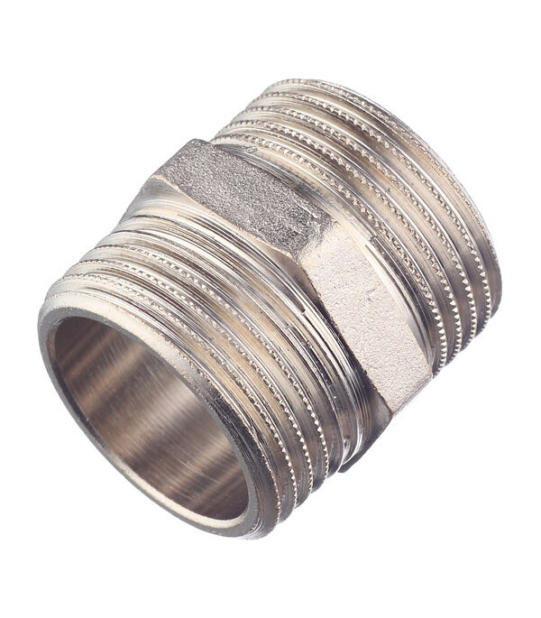 Изображение товара Ниппель Stout 1 НР(ш) х 1 НР(ш) латунный (SFT-0004-000011)