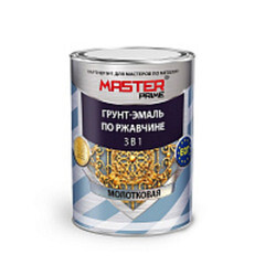 Грунт-эмаль по ржавчине 3в1 Master Prime молотковая охра 0,9 л