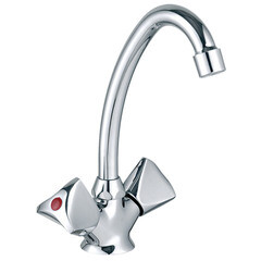 Смеситель для раковины Valta (EW00503) двухвентильный с высоким изливом хром