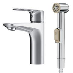 Смеситель для раковины с гигиеническим душем AM.PM Gem однорычажный хром (F90A03000)